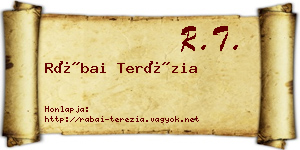Rábai Terézia névjegykártya